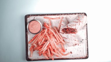 Lezzetli et eti, Türk kebap, sandviç dürümü.