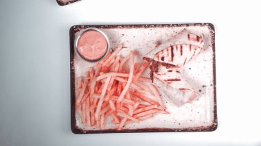 Lezzetli et eti, Türk kebap, sandviç dürümü.