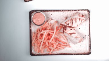 Lezzetli et eti, Türk kebap, sandviç dürümü.