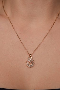 Gümüş, altın, elmas, değerli taşlar gibi şık mücevherler..