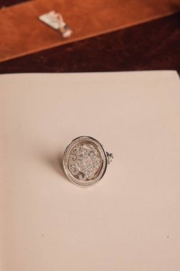 Gümüş, altın, elmas, değerli taşlar gibi şık mücevherler..