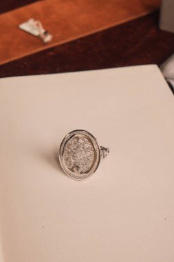 Gümüş, altın, elmas, değerli taşlar gibi şık mücevherler..