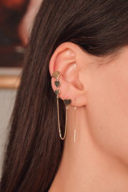 Gümüş, altın, elmas, değerli taşlar gibi şık mücevherler..