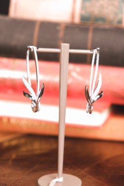 Gümüş, altın, elmas, değerli taşlar gibi şık mücevherler..