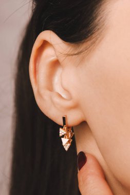 Gümüş, altın, elmas, değerli taşlar gibi şık mücevherler..