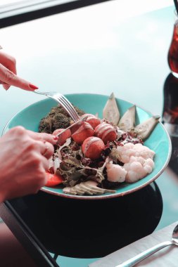 Lezzetli Falafel kâsesi Sağlıklı ve lezzetli bir Orta Doğu lokumu