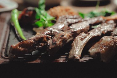 Otantik Türk Kebabı Canlı ve Ağız Sulama Detaylı Geleneksel Orta Doğu Mutfağı