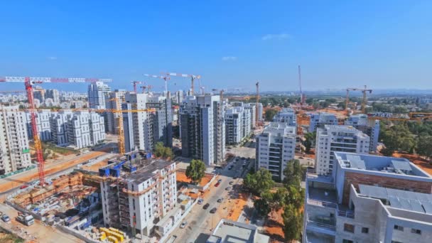 Rishon Lezion Israel July 2023 Timelapse Aerial View Construction Infrastructure — Video Stock