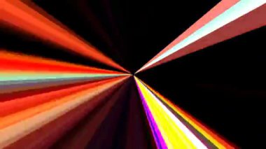 3D soyut parlak çizgiler, dalga, renkli, siyah arkaplan