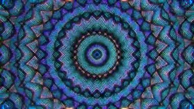 Parlayan güzel soyut bir kaleydoskop, ince hareketleri düzenleyen parlak bir ışık.