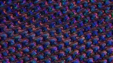 3D soyut parlak çizgiler, dalga, renkli, siyah arkaplan