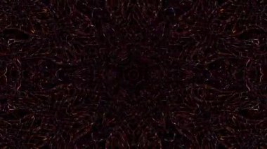 Soyut Kaleydoskop deseni tam renklerle. Sihirli mandala. 4k