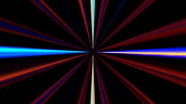 3D soyut parlak çizgiler, dalga, renkli, siyah arkaplan