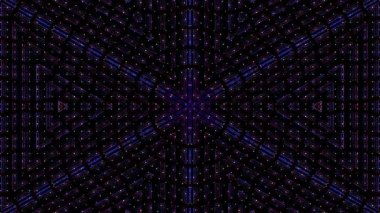 Soyut Kaleydoskop deseni tam renklerle. Sihirli mandala. 4k