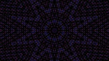 Soyut Kaleydoskop deseni tam renklerle. Sihirli mandala. 4k