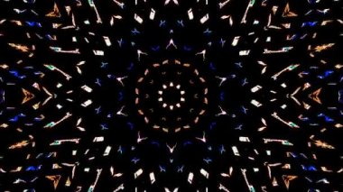 Soyut arka plan hareket eden çizgiler ve parlayan ışık noktaları. Çemberlerle canlandırma