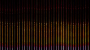 3D soyut parlak çizgiler, dalga, renkli, siyah arkaplan