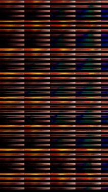 3D soyut parlak çizgiler, dalga, renkli, siyah arkaplan