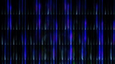 3D soyut parlak çizgiler, dalga, renkli, siyah arkaplan