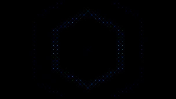 Soyut Kaleydoskop Deseni Tam Renklerle Sihirli Mandala — Stok video