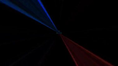 3D soyut parlak çizgiler dalga noktalarını renkli, siyah arkaplan olarak ayarlar