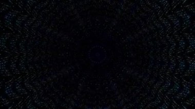 Soyut Kaleydoskop deseni tam renklerle. Sihirli mandala. 4k