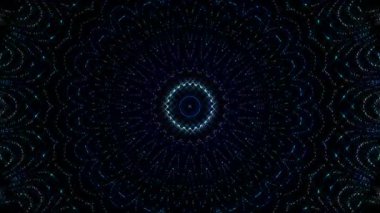 Soyut Kaleydoskop deseni tam renklerle. Sihirli mandala. 4k