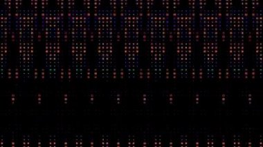 3D soyut parlak çizgiler dalga noktalarını renkli, siyah arkaplan olarak ayarlar