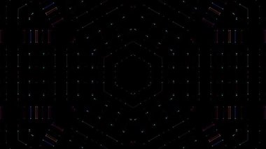 Soyut Kaleydoskop deseni tam renklerle. Sihirli mandala. 4k