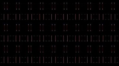3D soyut parlak çizgiler dalga noktalarını renkli, siyah arkaplan olarak ayarlar
