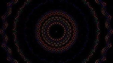 Soyut Kaleydoskop deseni tam renklerle. Sihirli mandala. 4k