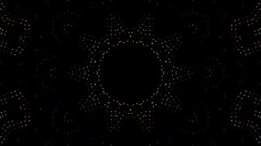 Soyut Kaleydoskop deseni tam renklerle. Sihirli mandala. 4k