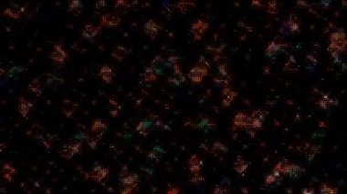 3D soyut parlak çizgiler, dalga, renkli, siyah arkaplan