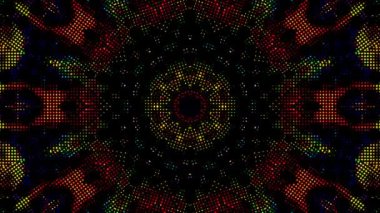 Soyut arka plan hareket eden çizgiler ve parlayan ışık noktaları. Çemberlerle canlandırma