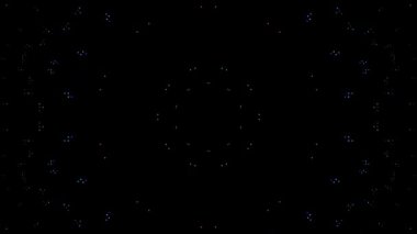 Soyut arka plan hareket eden çizgiler ve parlayan ışık noktaları. Çemberlerle canlandırma