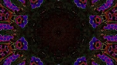 Soyut arka plan hareket eden çizgiler ve parlayan ışık noktaları. Çemberlerle canlandırma