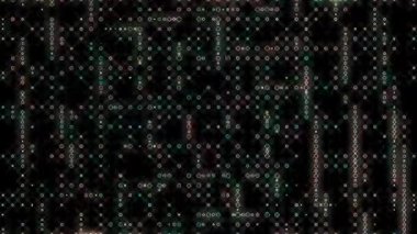 3D soyut parlak çizgiler, dalga, renkli, siyah arkaplan