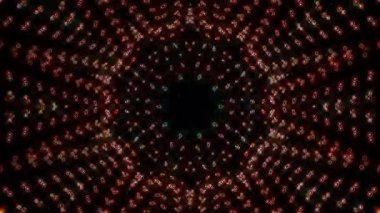 Soyut Kaleydoskop deseni tam renklerle. Sihirli mandala. 4k