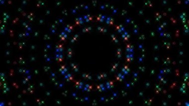 Soyut Kaleydoskop deseni tam renklerle. Sihirli mandala. 4k