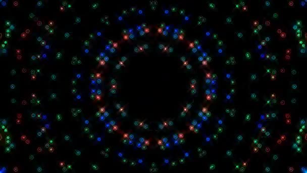 Абстрактный Калейдоскоп Цветов Волшебная Мандала — стоковое видео