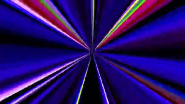 3D soyut parlak çizgiler, dalga, renkli, siyah arkaplan