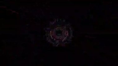 Soyut Kaleydoskop deseni tam renklerle. Sihirli mandala. 4k