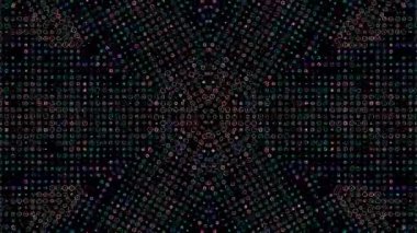 Soyut Kaleydoskop deseni tam renklerle. Sihirli mandala. 4k