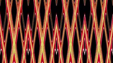 3D soyut parlak çizgiler, dalga, renkli, siyah arkaplan