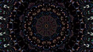 Soyut arka plan hareket eden çizgiler ve parlayan ışık noktaları. Çemberlerle canlandırma