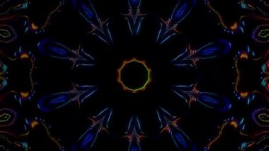 Soyut arka plan hareket eden çizgiler ve parlayan ışık noktaları. Çemberlerle canlandırma