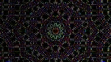 Soyut arka plan hareket eden çizgiler ve parlayan ışık noktaları. Çemberlerle canlandırma