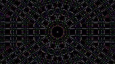 Soyut arka plan hareket eden çizgiler ve parlayan ışık noktaları. Çemberlerle canlandırma