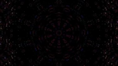 Soyut Kaleydoskop deseni tam renklerle. Sihirli mandala. 4k