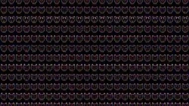 3D soyut parlak çizgiler, dalga, renkli, siyah arkaplan